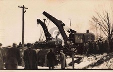 Railroad Train Wreck at Chelsea MI Michigan 1912 RPPC Photo Postcard COPY
