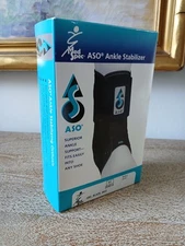 New Med Spec ASO Ankle Stabilizer Brace Black, Medium Fits Easily Into Any Shoe 