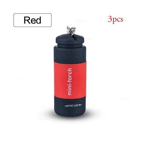 3 Led Keychain Flashlights QHSPE Mini USB Rechargeable LED Keychain Flashlight Waterproof Pocket ...