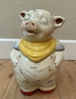 Vintage Shawnee USA Pottery Ceramic SMILEY Pig Cookie Jar 11.5” Tall As-Is