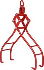 4 Claw Log Lifting Tongs Timber Claw Hook 32in Heavy Duty Grapple Timber Claw