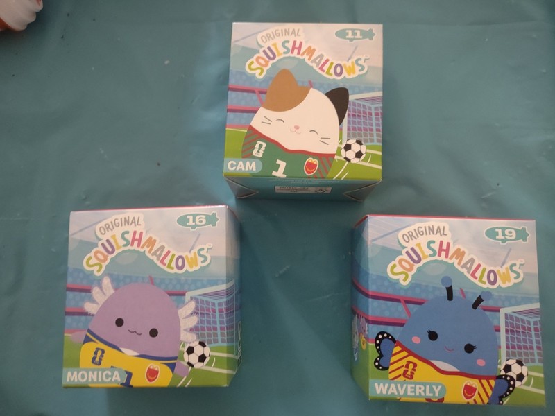 2026 McDonald's Squishmallows FIFA World Cup #11 Cam, #16 Monica #19 Waverly NEW