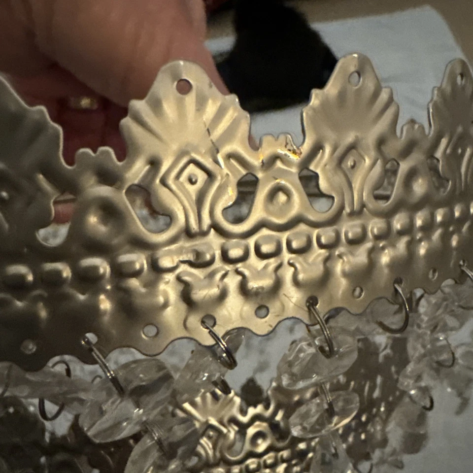 IKEA Rimfrost Crystal Prism 3 Tier Hanging Chandelier Shade Vintage style retro - Image 2 of 4