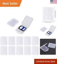Clear Plastic Memory Card Case Compatible with SD SDHC SDXC Micro SD T-Flash ...