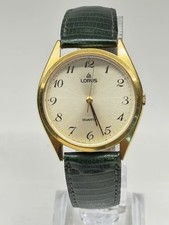 LORUS BY SEIKO Y561-8070 Gold Tone Quartz Watch Working New Battery