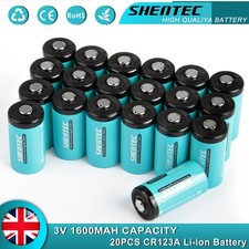 20x SHENTEC CR123A 3V Lithium Battery 5018LC DL123 CR17345 Camera Photo 1600mAh