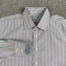 Charles Tyrwhitt Slim Fit Non Iron Dress Shirt Mens Business Casual Size 18/37
