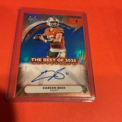 Carson Beck Auto Bowman s Best U Best of 2025 Autographs Miami QB 