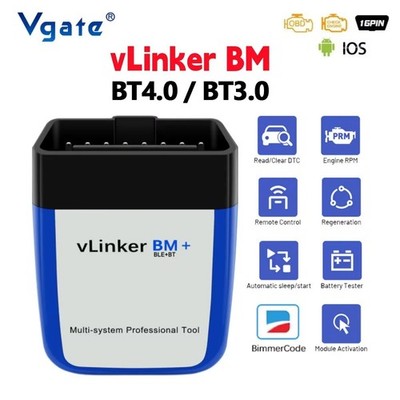 vLinker BM+ BT 4.0 Für BMW/BimmerCode KFZ OBD2 Diagnosegerät für Android & IOS
