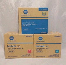 Konica Minolta TNP27 Toner Cartridge Set Yellow Magenta Cyan