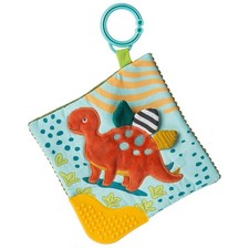Mary Meyer Pebblesaurus Crinkle Teether Toy with, 6 x 6-Inches, Dinosaur