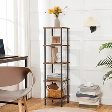 Corner Shelf Stand Corner Rack Display Shelf Bookcase 11.8" x 11.8" x 45.3"