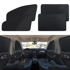 Car Window Shades - 4 Pcs Car Privacy Curtains - 100% Block Light Car Window ...