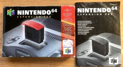 EXPANSION PAK - LEERKARTON + ANLEITUNGEN 100% ORIGINAL NINTENDO 64 N64 PAL EURO FR