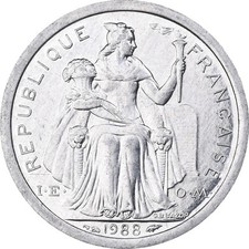 [#225035] New Caledonia, Franc, 1988, Paris, Aluminum, MS, KM:10