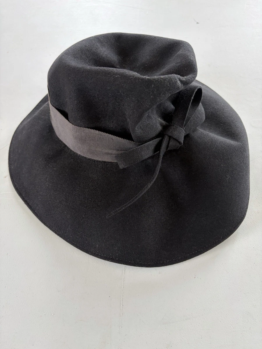Wide Brim Black Original Vintage Hats for Women for sale | eBay display picture 2
