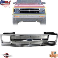 Fits 1991-1994 Chevrolet S10 Blazer Front Grille Chrome Shell With Silver Insert