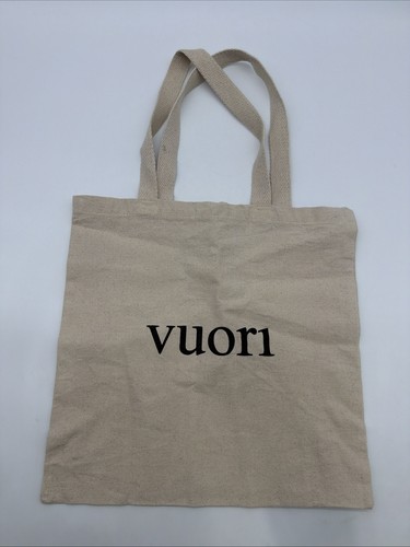 Vuori Tote Bag Canvas Natural Shopper Reusable Eco Logo Slogan Market.#87
