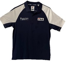Fila Men's Golf Polo Shirt Medium Navy Blue Performance UPF 30 NWT Hall of Fame