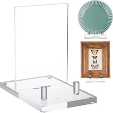 Yousoontic Acrylic Book Display Stand Clear Easel Plate Stand for Displaying Boo
