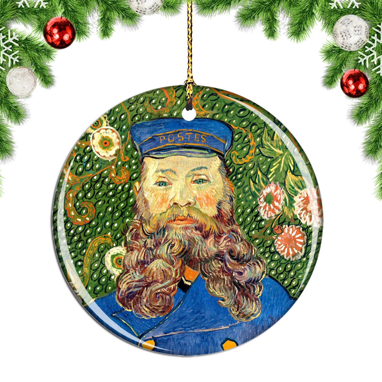 Van Gogh Portrait of The Postman Joseph Christmas ornament city travel souvenir