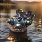 2.4"Collect China Tibetan silver animal fish Goldfish sculpture statue pendant — photo 8