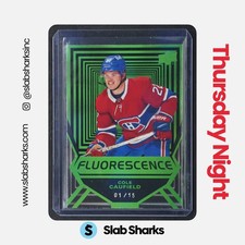 2021 UPPER DECK #FL-50 COLE CAUFIELD FLUORESCENCE GREEN RC ROOKIE /15