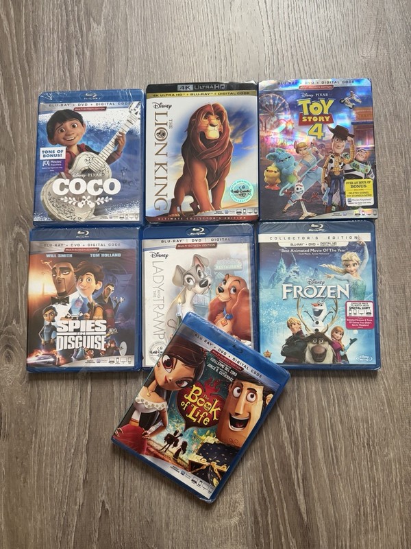 Disney Blu-ray/DVD/Digital Code Collection (7) Movie Title LOT - ALL SEALED