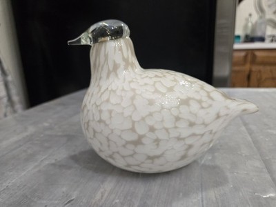Iittala Finland Oiva Toikka Nuutajarvi Littala White Glass Bird