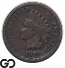 1870 Indian Head Cent Penny, Better Date