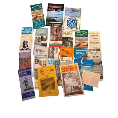 Vintage Kentucky Travel Brochure Lot 1969 Mammoth Cave State Fair Maps Ephemera