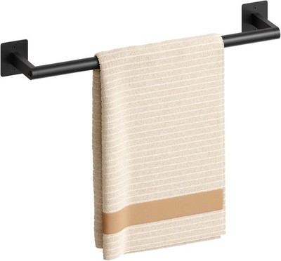 USHOWER 18 Inch Towel Bar Heavy Duty Stainless Steel Bathroom Rack, Matte Black