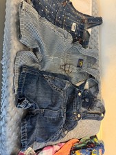 OshKosh B'gosh Light Blue Denim Overalls Sleeveless One-Piece with Pockets