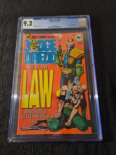 1983 EAGLE COMICS JUDGE DREDD #1 CGC GRADED 9.2 1ST US APP JUDGE DREDD VINTAGE