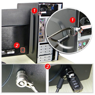 PC-Computer-Hosting-Chassis, Sicherheitsschloss, tragbar, für Hotelprofis