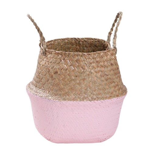 Multi Colored Bottom Foldable Basket with Handle Sundries Organizer Home - Picture 14 of 17
