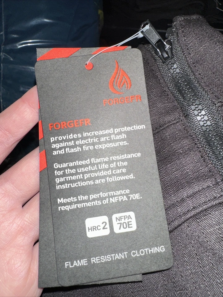 Forge FR Work Vest Mens Flame Resistant Ripstop Zipper MFRTVO-10041 Sz Large - Image 3 of 4