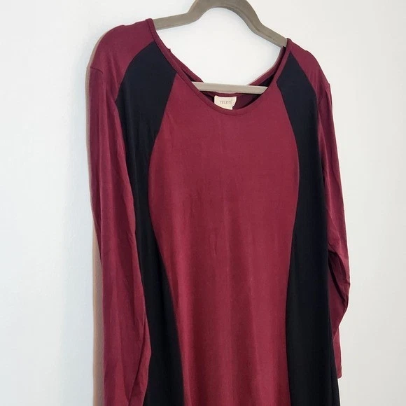 Vestido ceñido al cuerpo Yelete borgoña y negro nuevo con etiquetas talla 2XL Oxblood Foto 4 de 4
