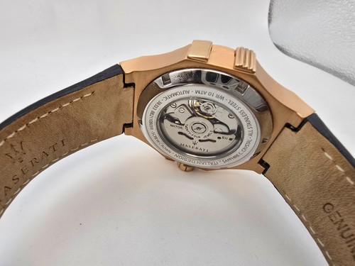 MASERATI POTENZA MENS R8821108039 LEATHER STRAP AUTOMATIC WATCH 42mm Dial - Picture 6 of 12