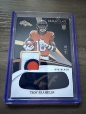 2024 Immaculate Troy Franklin RPA Eye Black /25 Rookie RC Sick Patch Gold Ink
