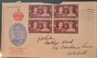 GB 1937 King George VI Coronation Block Of 4 On Illustrated First Day Cove