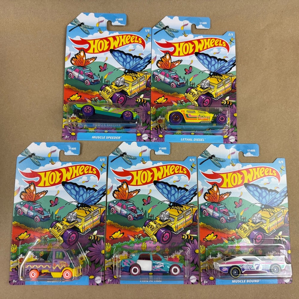 2025 Hot Wheels Easter Spring 5-Piece 1:64 Diecast Car Set