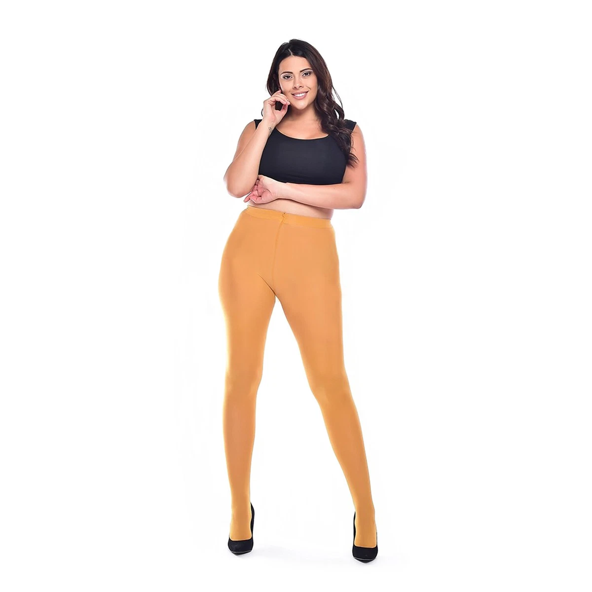 Collant opaque moutarde sale