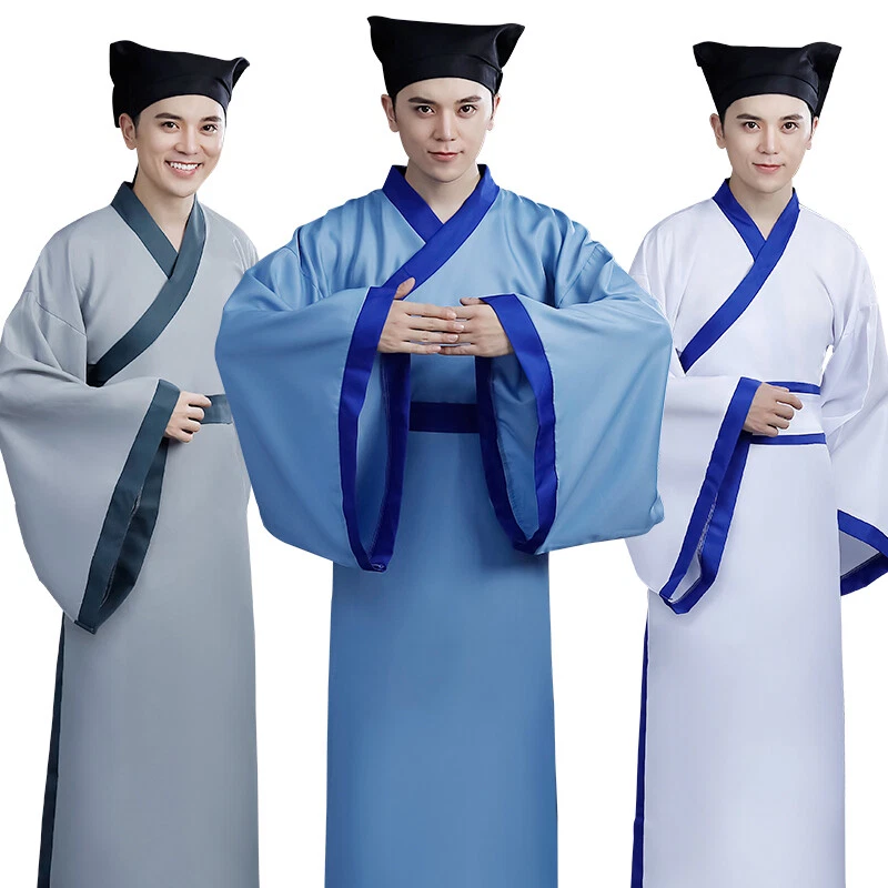 Para Hombres Hanfu Vestido Elegante Canción Dinastía Erudito Conjunto Chino Antiguo Disfraz Retro Foto 2 de 4