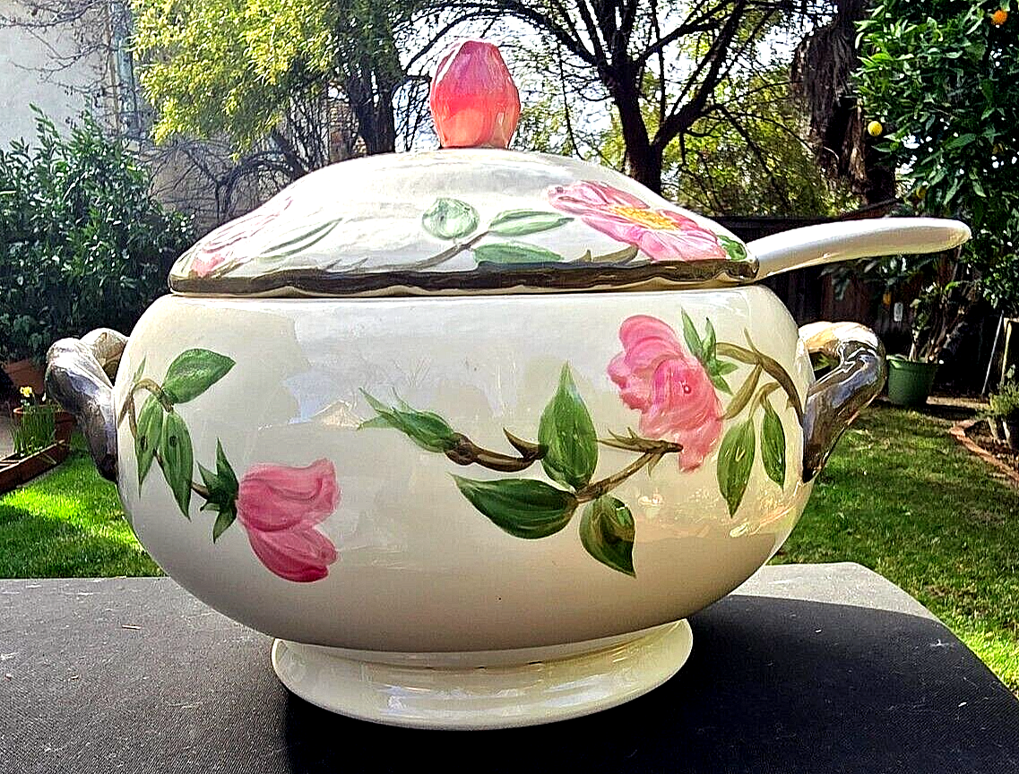 Franciscan Desert Rose Pedestal Soup Tureen And Lid With Ladle