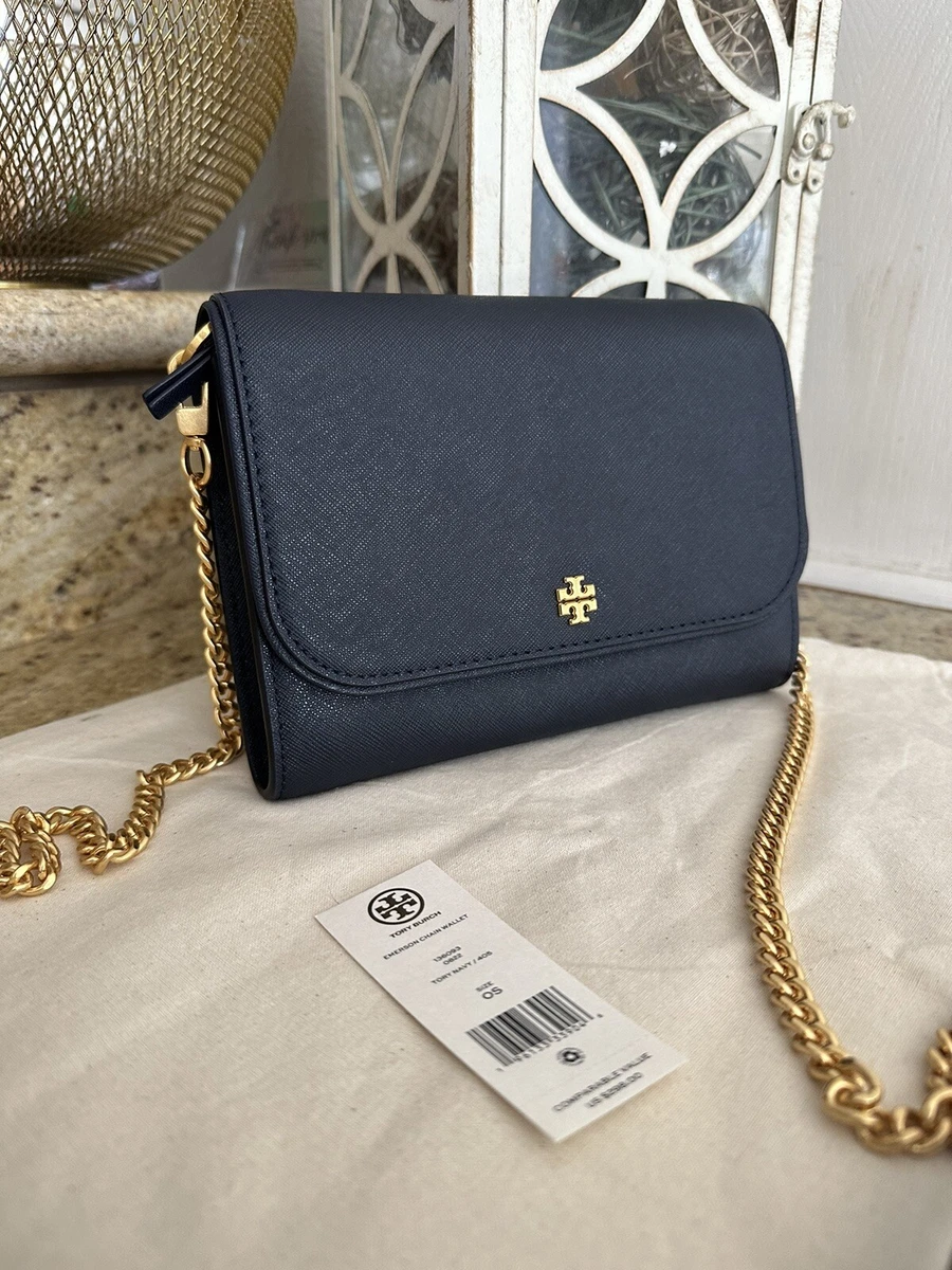 Tory Burch Bags | Tory Burch Emerson Chain Crossbody Wallet Black | Color: Black/Gold | Size: Os | Lotsa_Things's Closet