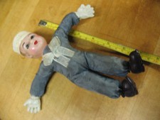 U. S. NAVY SAILOR DOLL STRAW CELLULOID MADE IN JAPAN
