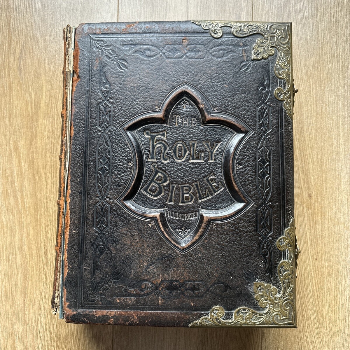 Antique Family Bible The Illustrated National