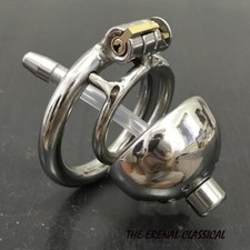 Stainless Steel Male Chastity Device Short Cage for Men Metal Locking Belt