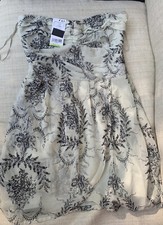 NWT Mango Varsa Strapless Cocktail/Party/Club Dress Size 8 FauxWrap Fully lined